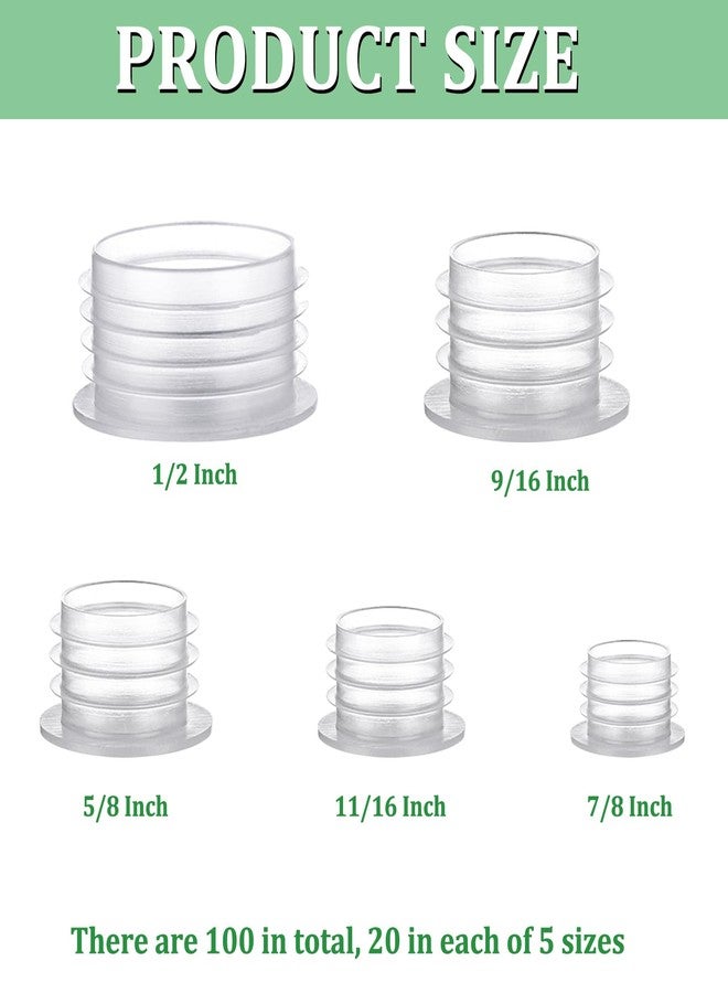 Oppaxf 100 Pieces Salt and Pepper Shaker Stoppers 1/2 Inch, 9/16 Inch, 5/8 Inch, 11/16 Inch and 7/8 Inch Plastic Salt Shaker Plug Replacement Salt and Pepper Shaker Stoppers for Pots Bottles Pipes - Image 2