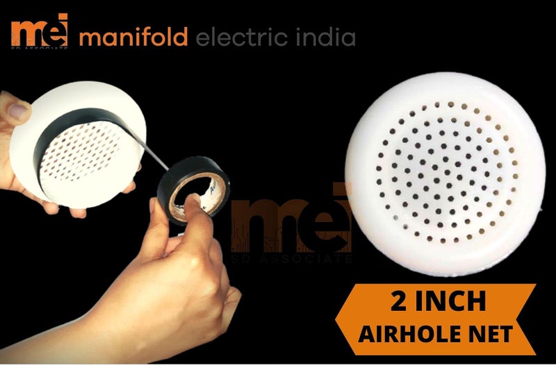 Mei Manifold Electric India Wall Air Hole Closer Mosquito Net Dust Controller Round 2 Inch (5.7 cm) (White-12 Pcs) - Image 4
