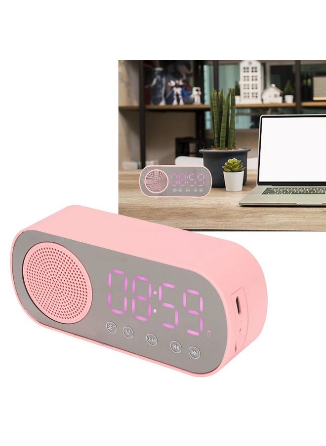 Heayzoki - Digital Alarm Clock Small Desk Clock Bluetooth 5.0 Clock Speaker Hifi Led Mirror Screen Micro Usb Charging Clock Radio Smart Clock For Bedroom Valentine'S Day Gifts For - Image 1