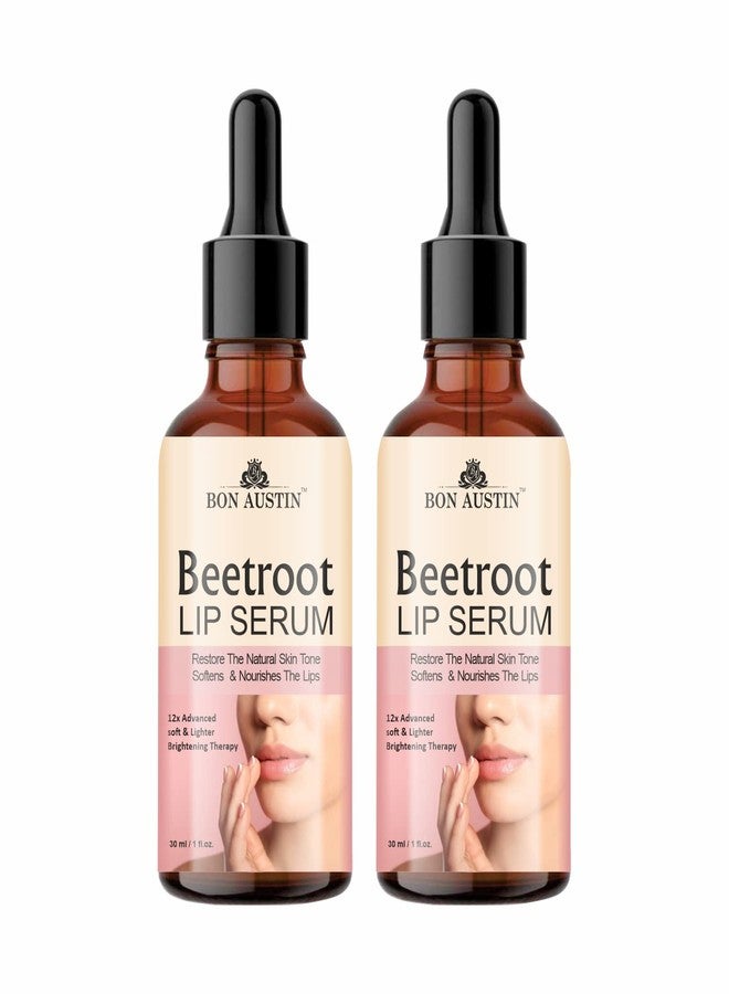 Bon Austin Beetroot Lip Serum Oil- For Soft and Shiny Lips - Lip Lightening & for Dry Lips Combo Pack Of 2 Bottle, 30ml(60ml) - Image 1