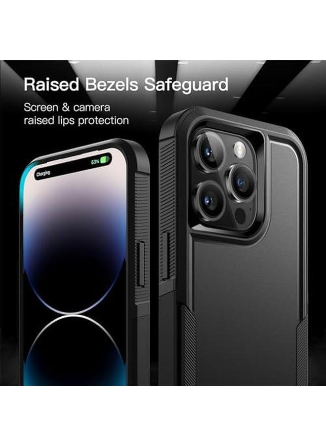 Jetech Case For Iphone 14 Pro Max 6.7 Inch Heavy Duty Dual Layer Rugged Protection Shockproof Protective Tough Phone Cover With Matte Back Black  - Image 3
