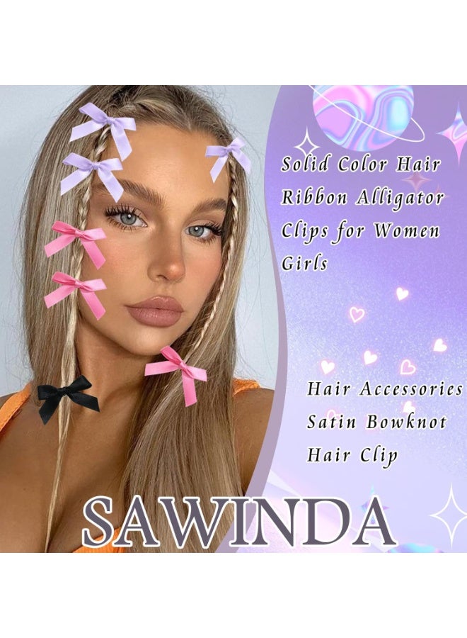 30 pieces mini bow hair accessory set, small crocodile bow headband hair clip suitable for teenagers, cute black bow hair clip suitable for thick and thin hair, ladies and girls - Image 2