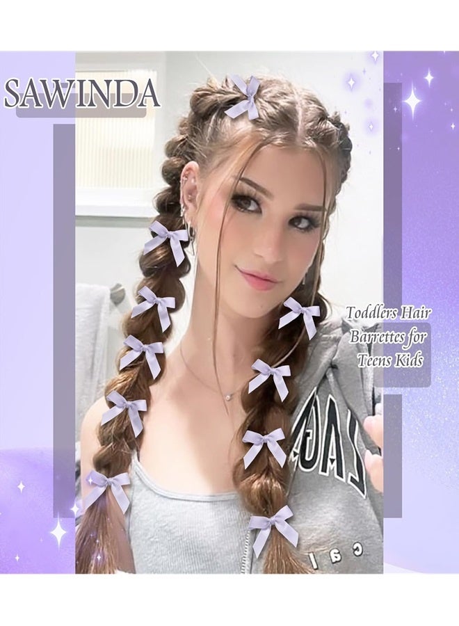 30 pieces mini bow hair accessory set, small crocodile bow headband hair clip suitable for teenagers, cute black bow hair clip suitable for thick and thin hair, ladies and girls - Image 3