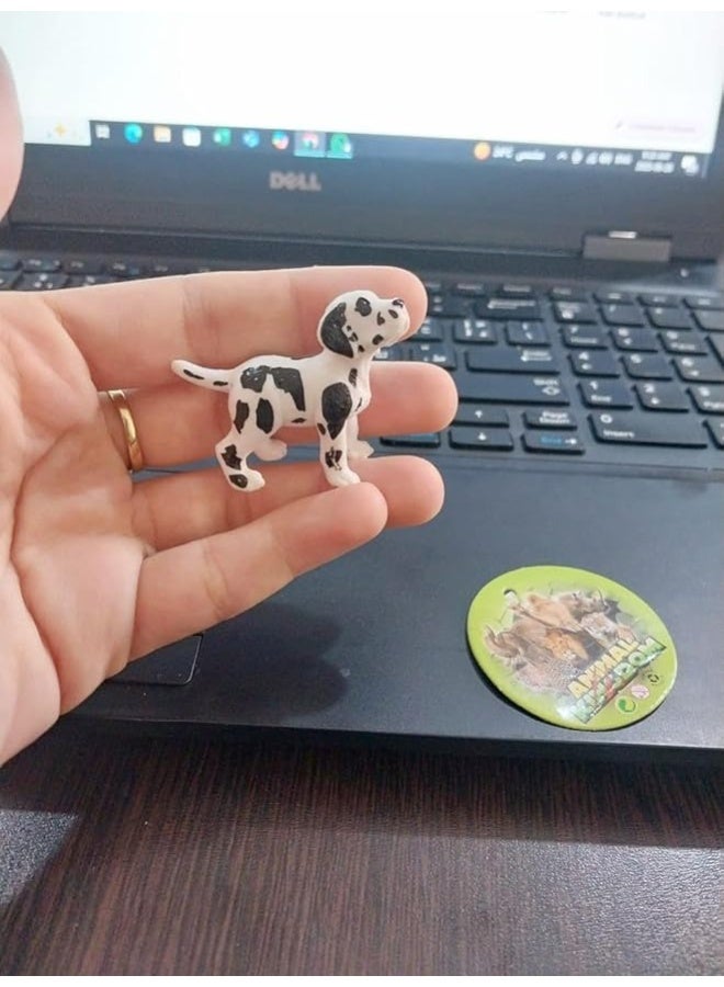 متجر ماي سوق: مجسم جرو دالميشن (المرقّط) المصغر - لعبة تماثيل حيوانات تعليمية قابلة للتجميع - $3.7$ سم - Image 4