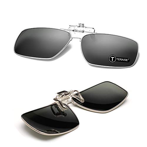 TERAISE Polarized Clip-on Sunglasses with Flip Up Function Suitable Driving Sports - Image 1