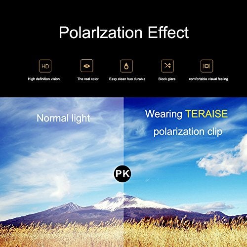 TERAISE Polarized Clip-on Sunglasses with Flip Up Function Suitable Driving Sports - Image 4