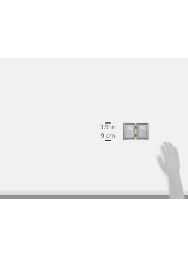 Lawrence Frames Bead Border Design, 2.5x3.5 Double, Pewter - Image 4