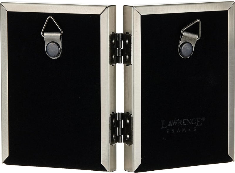 Lawrence Frames Bead Border Design, 2.5x3.5 Double, Pewter - Image 3