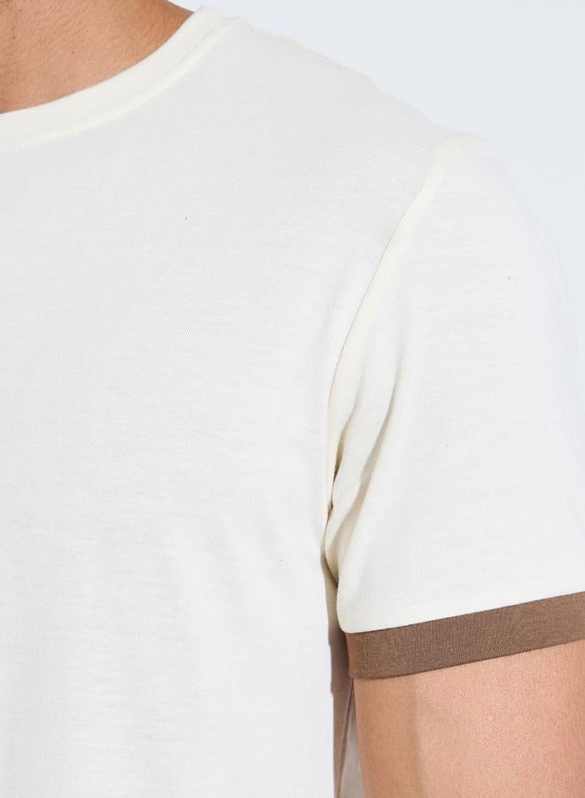 Styli Brown Short Sleeves T-Shirt and Pants Relaxed Fit Pyjama Set - Image 4