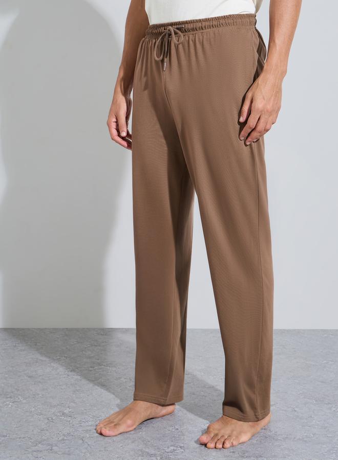 Styli Brown Short Sleeves T-Shirt and Pants Relaxed Fit Pyjama Set - Image 5
