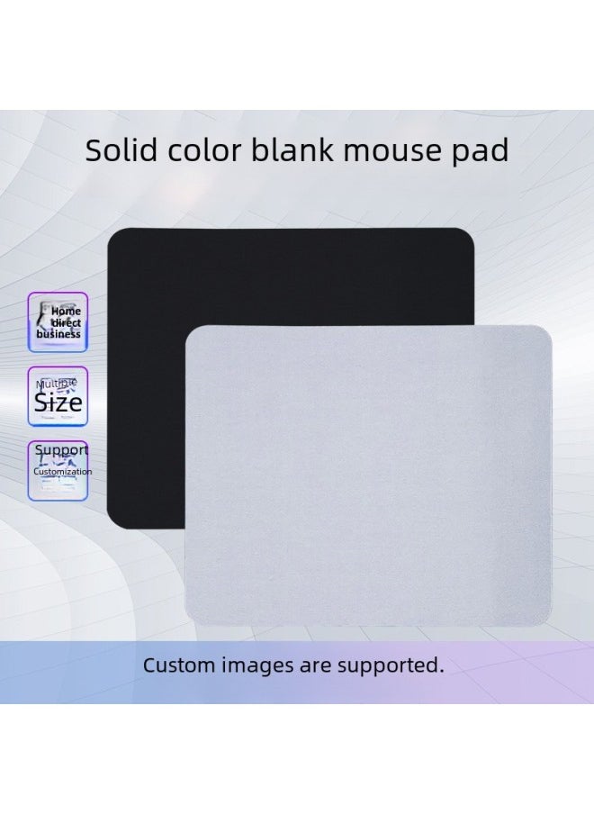 Generic - Pure Black White Mouse Pad Advertising Game Office Small Large Mouse Pad Color Screen Printing Blank Mouse Pad-Pattern:400*600 Thickness 0.2 - Image 1