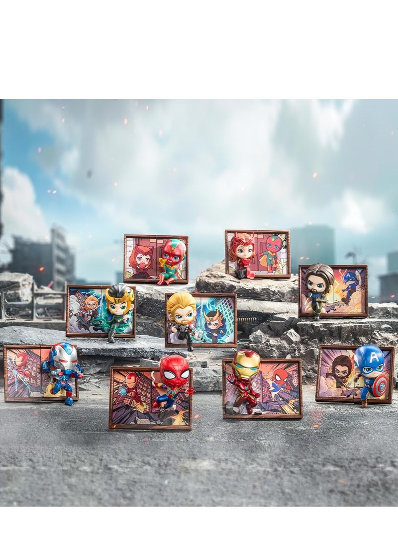 POP MART Marvel Photo Frame Series Figures (1 Piece), Pop-Mart Toy Toy Frame Series Figure, Blind Box, Plastic Model, Premium Toy, Soft Vinyl, Original, Character, Birthday Gift  - Image 2