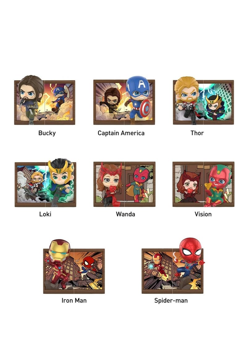 POP MART Marvel Photo Frame Series Figures (1 Piece), Pop-Mart Toy Toy Frame Series Figure, Blind Box, Plastic Model, Premium Toy, Soft Vinyl, Original, Character, Birthday Gift  - Image 5