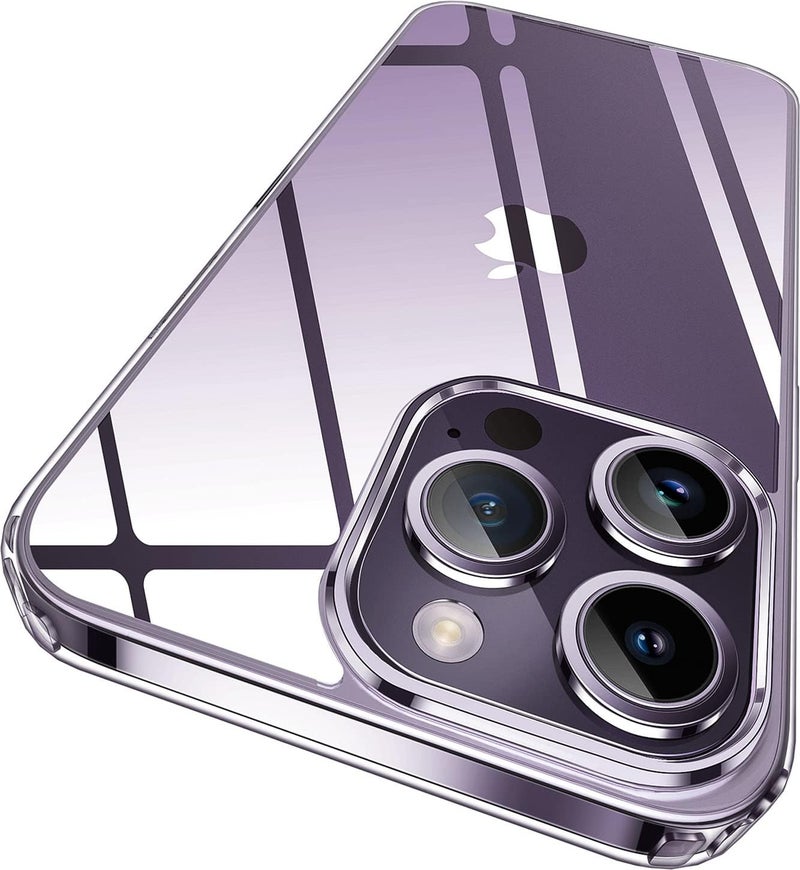 SUCGLES [2023 New] for iPhone 14 Pro Case, Crystal Ultra Clear Designed [Non-Yellowing] [Military Drop Protection] Shockproof Protective Slim Phone Case Bumper Thin Cover for (Apple iPhone 14pro, Clear) - Image 1