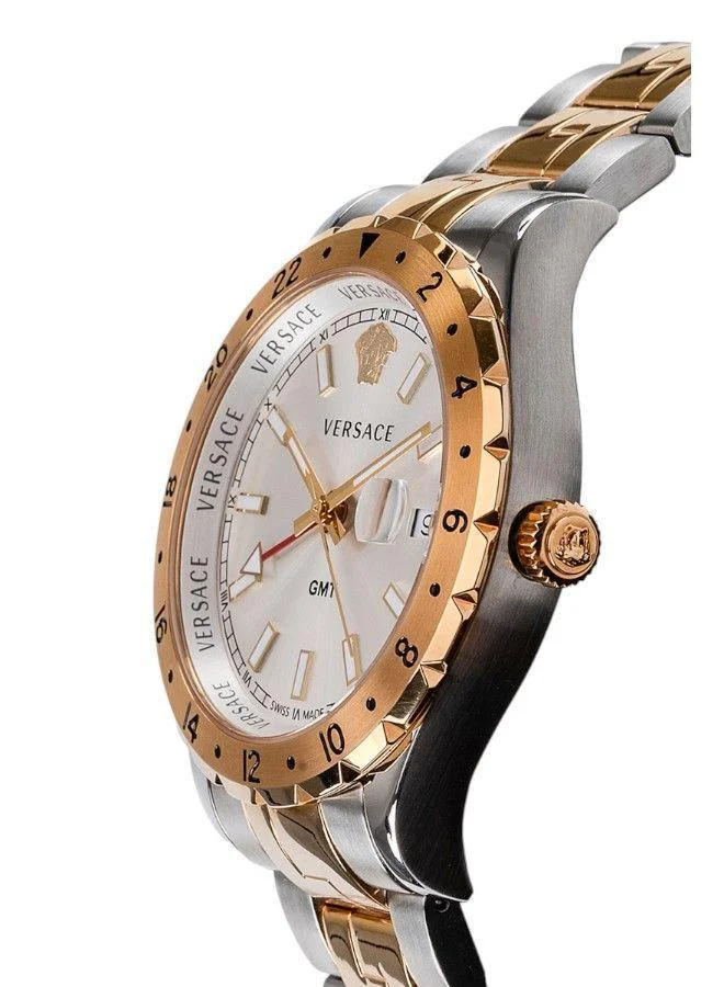 VERSACE Hellenyium GMT Silver Dial Watch
