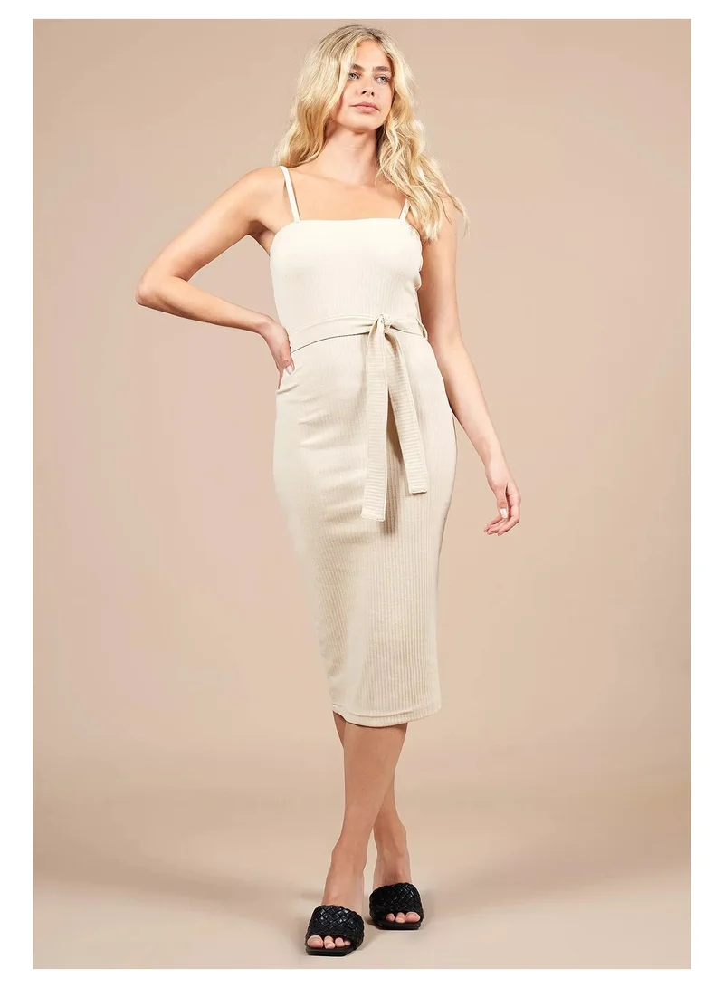 Little Mistress Little Mistress Beige Dress