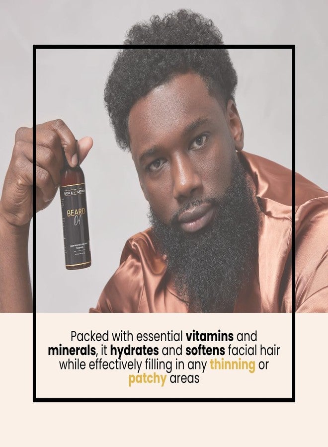 Bask & Lather Beard Growth Oil, Frizz Free Hair Oil for Men Beard Care with Vitamins & Natural Ingredients to Hydrate, Smooth & Soften for Shiny, Thicker Fuller Beard Hair and Texture, 4 fl oz - Image 2