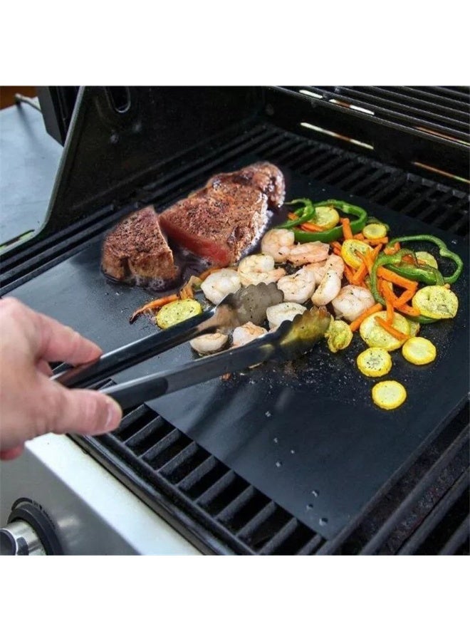 Heavy Duty Teflon BBQ Grill Mat - Non-Stick Fiber Reusable Barbecue Sheet - Heat Resistant up to 260°C - Waterproof & Oilproof Cooking Liner for Grill & Oven - Image 4