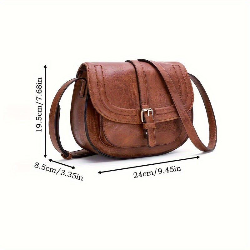 [Solid Color Saddle Bag Retro] Retro Solid Color Saddle, - Image 5