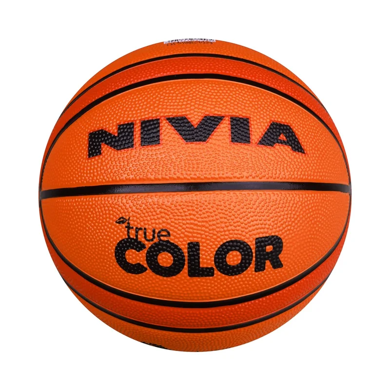نيفيا Nivia True Color Basketball - Tournament Standard, 14 Panels, Soft Rubber Cover, Indoor & Outdoor Use