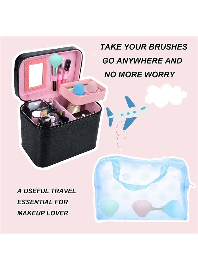 Flyaway Makeup Brush Covers, Silicone Brush Organizer Case for Makeup Storage and Protect Makeup Bag, 4 Pack Reusable Brush Holders for Travel, Dustproof Brush Protector for Makeup Lovers and Wife - Image 3