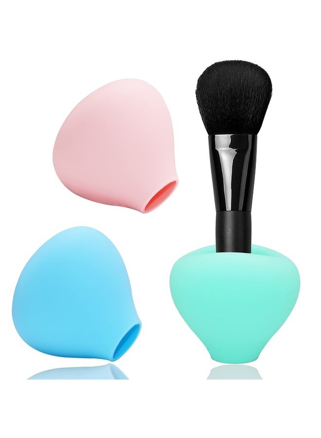 Flyaway Makeup Brush Covers, Silicone Brush Organizer Case for Makeup Storage and Protect Makeup Bag, 4 Pack Reusable Brush Holders for Travel, Dustproof Brush Protector for Makeup Lovers and Wife - Image 1