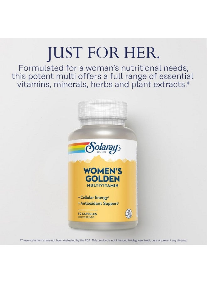 SOLARAY كبسولات سولاراي للنساء متعددة الفيتامينات الذهبية، 90 حبة - Image 3