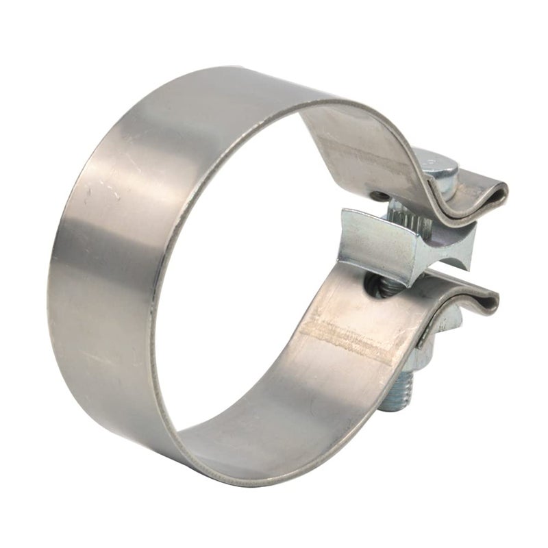 Elifecenter Universal ID 35 inch Exhaust Clamp Stainless Steel 312 inch Narrow Band Lap Joint Clamp - Image 2