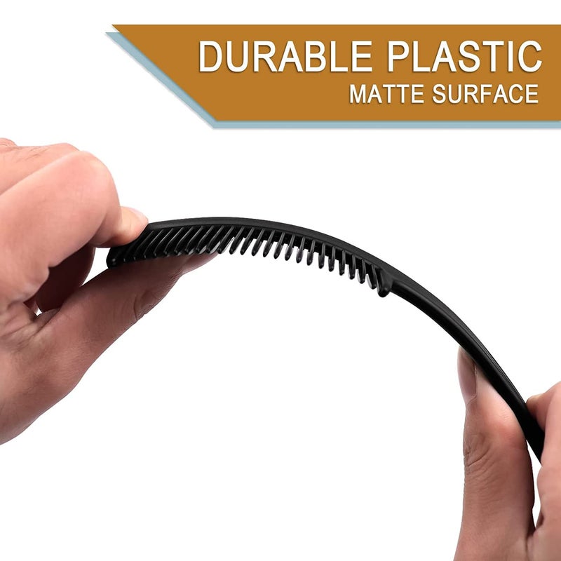 HQSLsund Bulk Hair Combs Pack of 100 - Individually Wrapped for Women, Kids, Hotel, Airbnb, Shelter, Nursing Home, Charity, and Church (Black) - Image 4