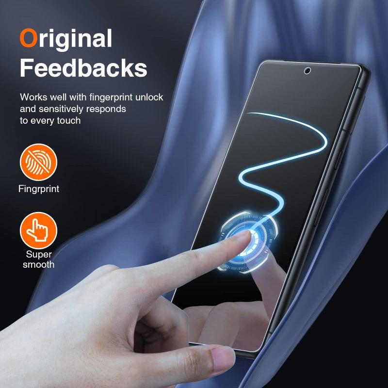 LK 2+2 Pack Screen Protector for Google Pixel 8, 2pcs Tempered Glass Screen Protector & 2pcs Camera Lens Protector for Pixel 8, HD Screen, Anti- Scratch, Easy Installation - Image 4