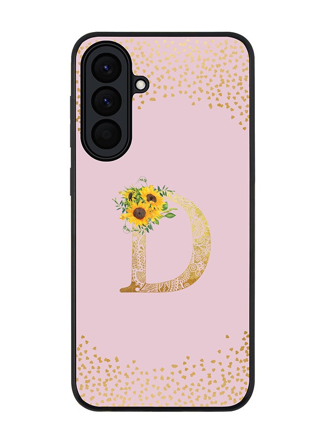 For Samsung Galaxy A57 Case,Slim fit Camera Protection, Shockproof Thin Phone cover  - Custom Floral Monogram - D  (Pink )