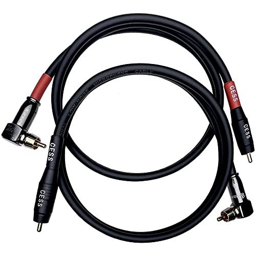 CNCESS CESS-167-3f RCA Right Angle to Straight Type Male to Male Preamp Jumpers Patch Cable, 2 Pack (3 Feet) - Image 3
