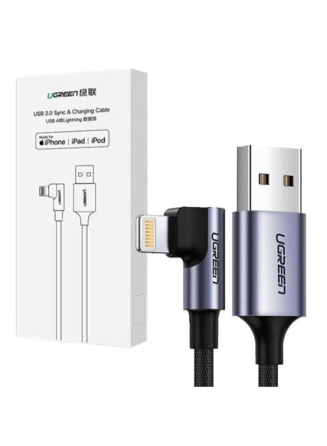 يو جرين كابل شحن UGREEN Lightning 1M لجهاز iPhone black - Image 3
