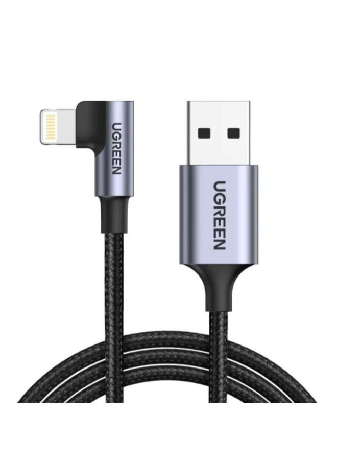يو جرين كابل شحن UGREEN Lightning 1M لجهاز iPhone black - Image 1