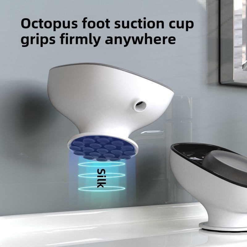 Explosive Soap Box Drain and Punch-Free Household Wall Hanging Suction Cup Soap Storage Rack for Toilet and Bathroom(sky blue bag) - Image 3