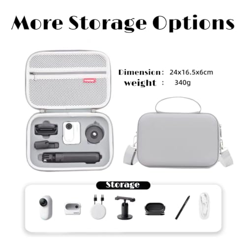 GetZget® Carrying Case Bag for Inst360 Go 3/ Go 3S & Accessories Storage Protective PU Case - Image 4