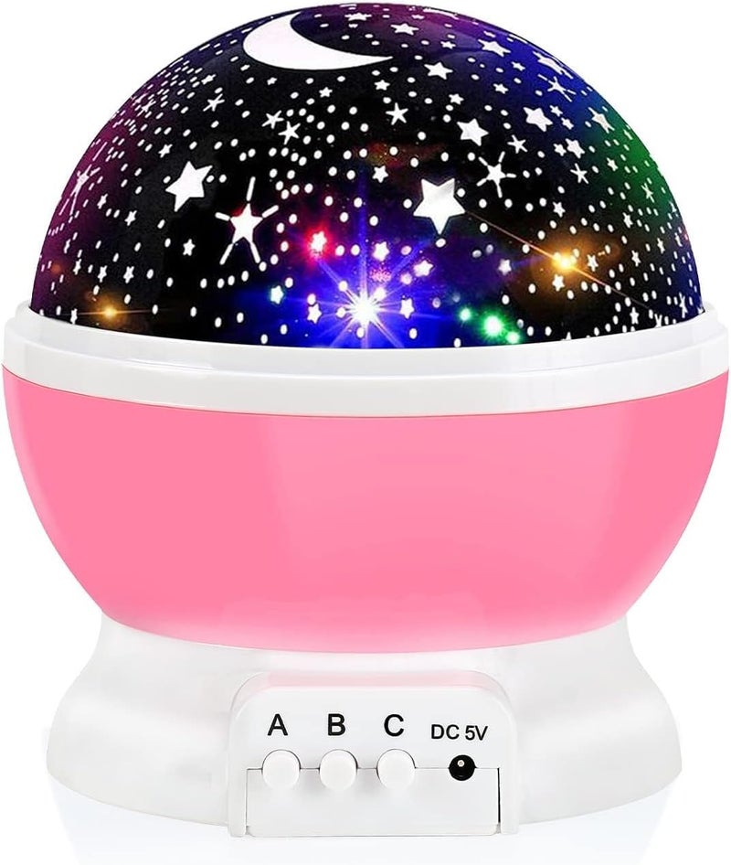 Derovan Galaxy Star Projector Night Light – 360° Rotating LED Stars (Red, Green, White), Cozy Night Light Mode & USB Powered – Ideal Sensory Gift for Kids Ages 1–10 - Image 1