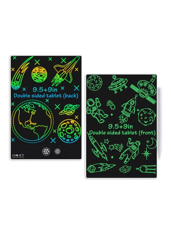 NIBEMINENT Double-Sided LCD Writing Tablet With 2 Stylus White  - Image 1