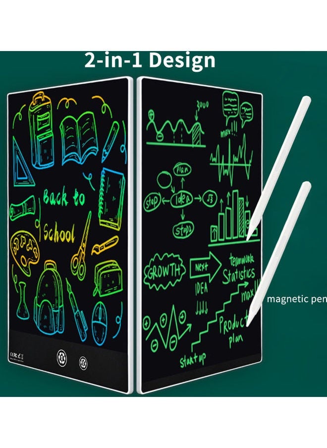 NIBEMINENT Double-Sided LCD Writing Tablet With 2 Stylus White  - Image 3