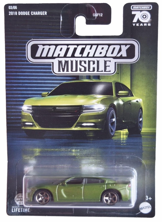 Matchbox 2018 Dodge Charger, Green 3/6