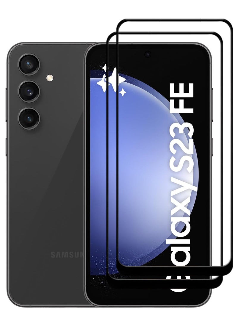 ACLIX 2 Pieces Antistatic ESD Dustproof Premium Quality High Definition Tempered Glass Screen Protector Designed For Samsung Galaxy S23 FE - Image 1
