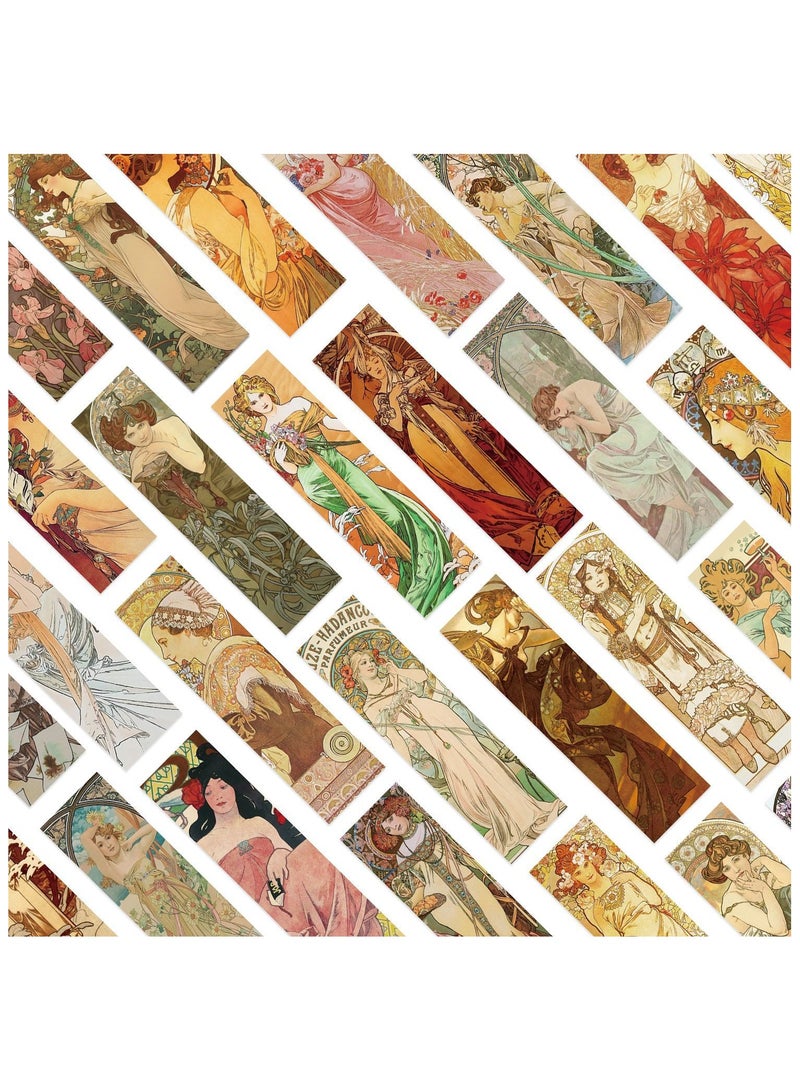 30Pieces Oil Paintings Bulk Bookmarks, 30 Designs Art Painting Book Marks for Students Single Sided Cute Book Mark for Book Lovers Themed Book Marks for Children Students Classroom Gift for Teacher - Image 3