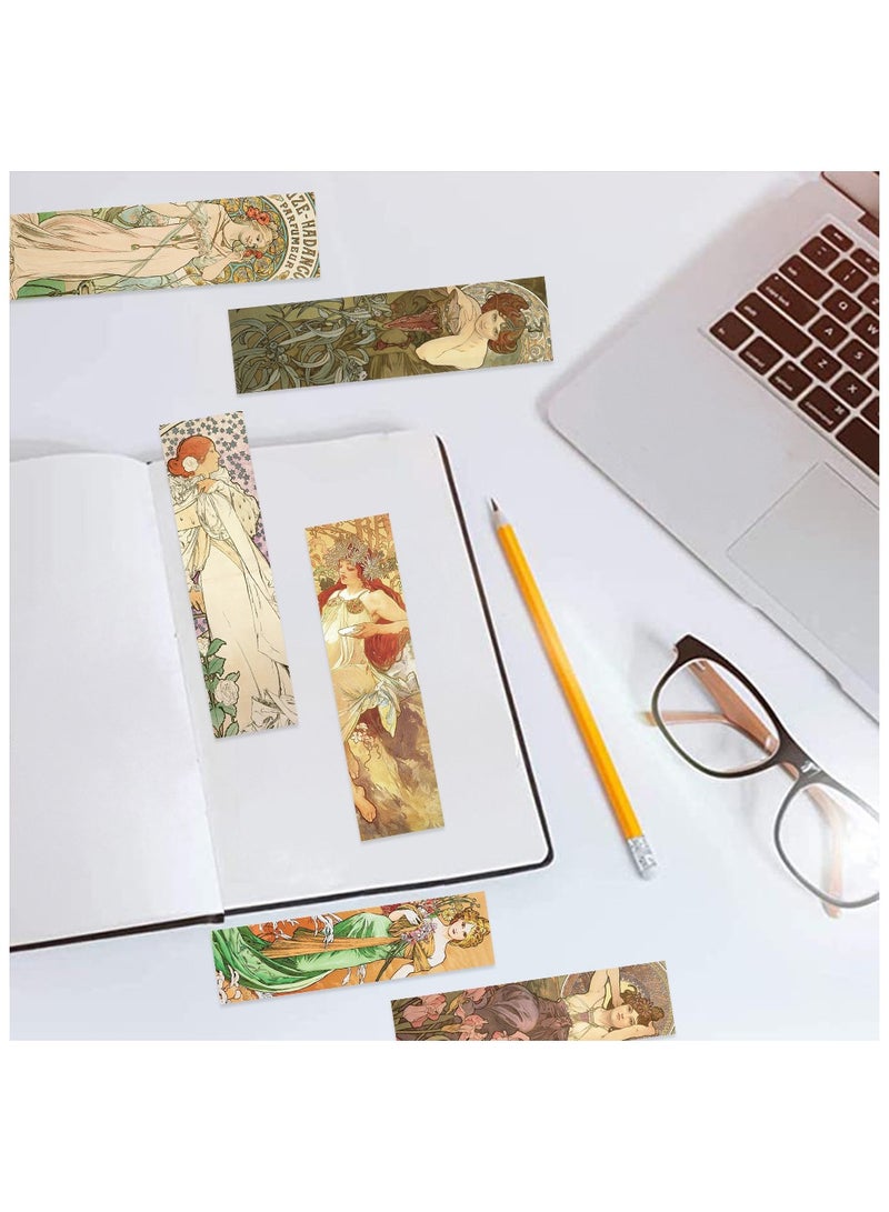 30Pieces Oil Paintings Bulk Bookmarks, 30 Designs Art Painting Book Marks for Students Single Sided Cute Book Mark for Book Lovers Themed Book Marks for Children Students Classroom Gift for Teacher - Image 5