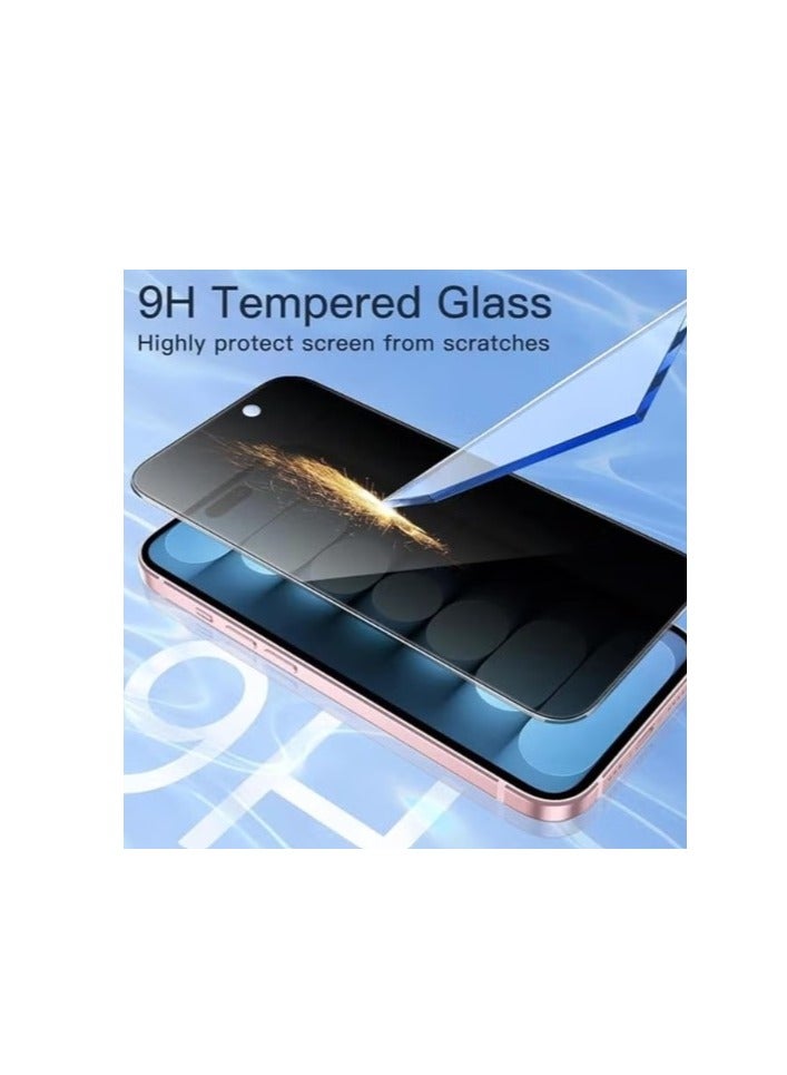 واقي شاشة فامية لهاتف iPhone 16 Pro Max – حماية الخصوصية من الجوانب، زجاج مقوى 9H ضد الخدوش والصدمات، وضوح عالي، طبقة مضادة للبصمات، تركيب سهل بدون فقاعات - Image 3