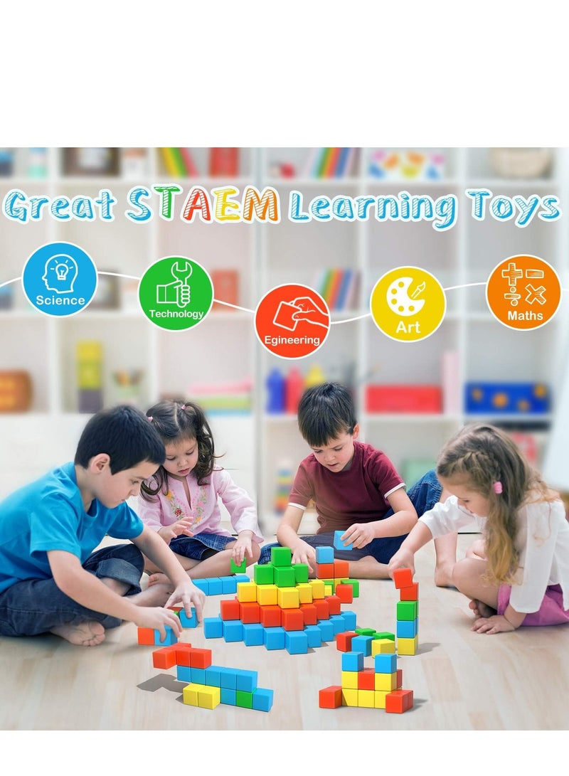 Magnetic Blocks,2cm Large Magnetic Blocks,3D Magnetic Cubes,Preschool Building Kits,Sensory Montessori Toys Children's Blocks,Boys Girls Toddlers  - Image 2