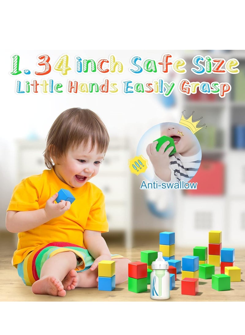 Magnetic Blocks,2cm Large Magnetic Blocks,3D Magnetic Cubes,Preschool Building Kits,Sensory Montessori Toys Children's Blocks,Boys Girls Toddlers  - Image 3