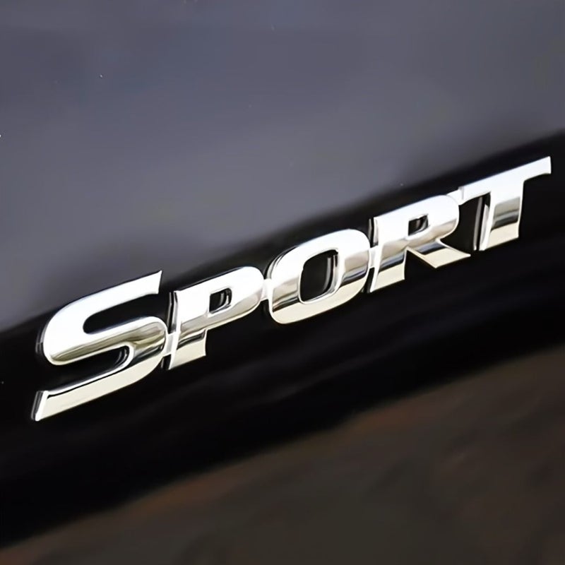 Silvery Reflective Chrome 3D Sport Emblem Badge Car Door Decal For Vehicle Styling - Image 2