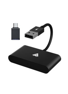 Wireless CarPlay Android Auto Adapter, CarPlay Dongle for OEM Wired CarPlay Cars, Convert Wired to Wireless CarPlay, Support Online Update Plug & Play Easy Use Fit for Cars (Black)