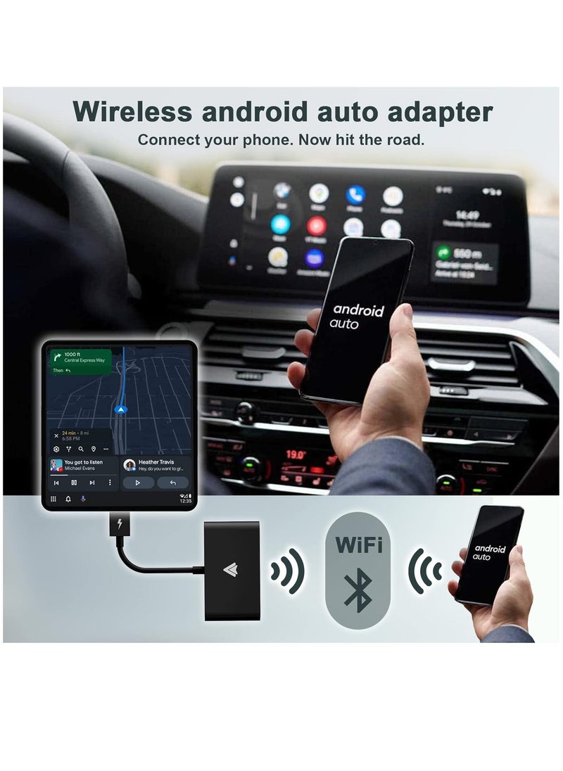 Generic - Wireless CarPlay Android Auto Adapter, CarPlay Dongle for OEM Wired CarPlay Cars, Convert Wired to Wireless CarPlay, Support Online Update Plug & Play Easy Use Fit for Cars (Black) - Image 1