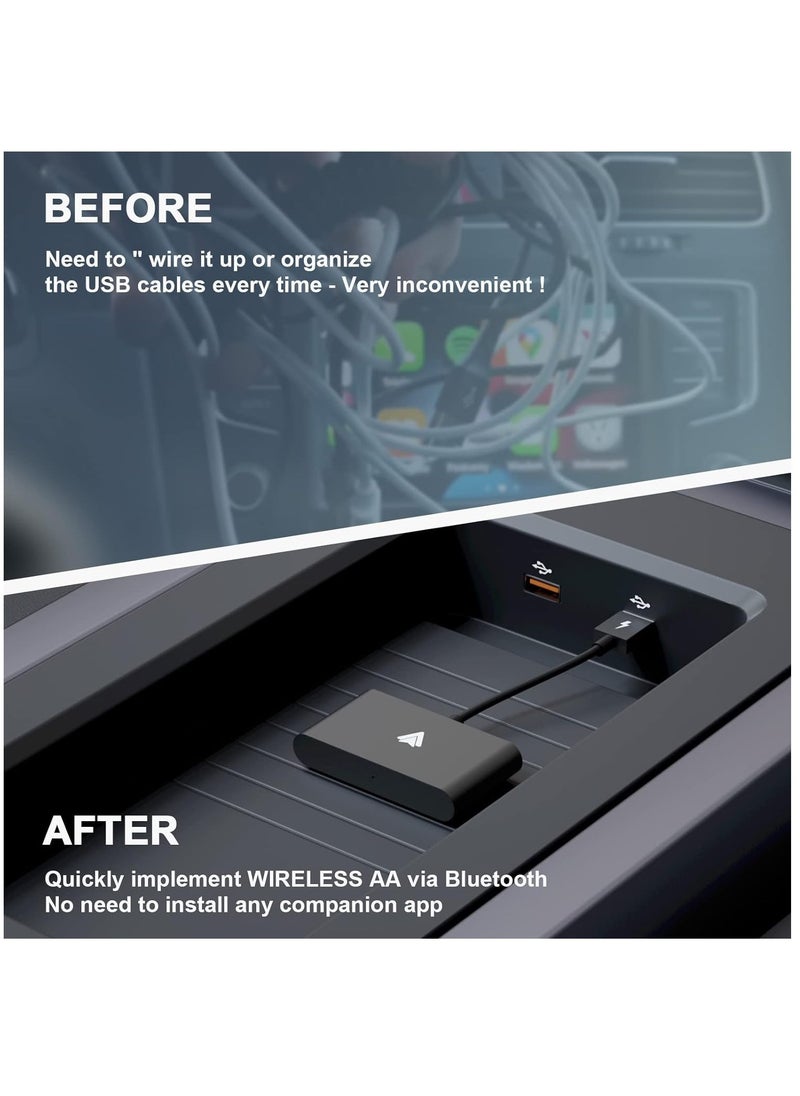 Generic - Wireless CarPlay Android Auto Adapter, CarPlay Dongle for OEM Wired CarPlay Cars, Convert Wired to Wireless CarPlay, Support Online Update Plug & Play Easy Use Fit for Cars (Black) - Image 1